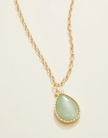 Nara Teardrop Necklace 18" Seafoam