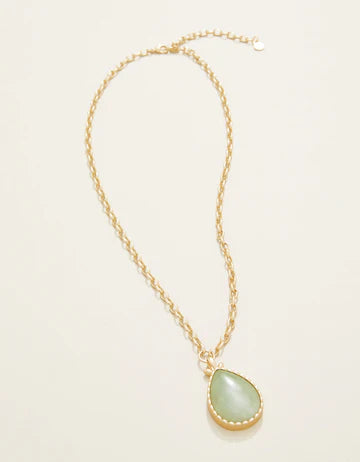 Nara Teardrop Necklace 18" Seafoam