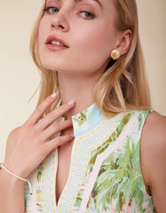 Shello Stud Earrings Gold