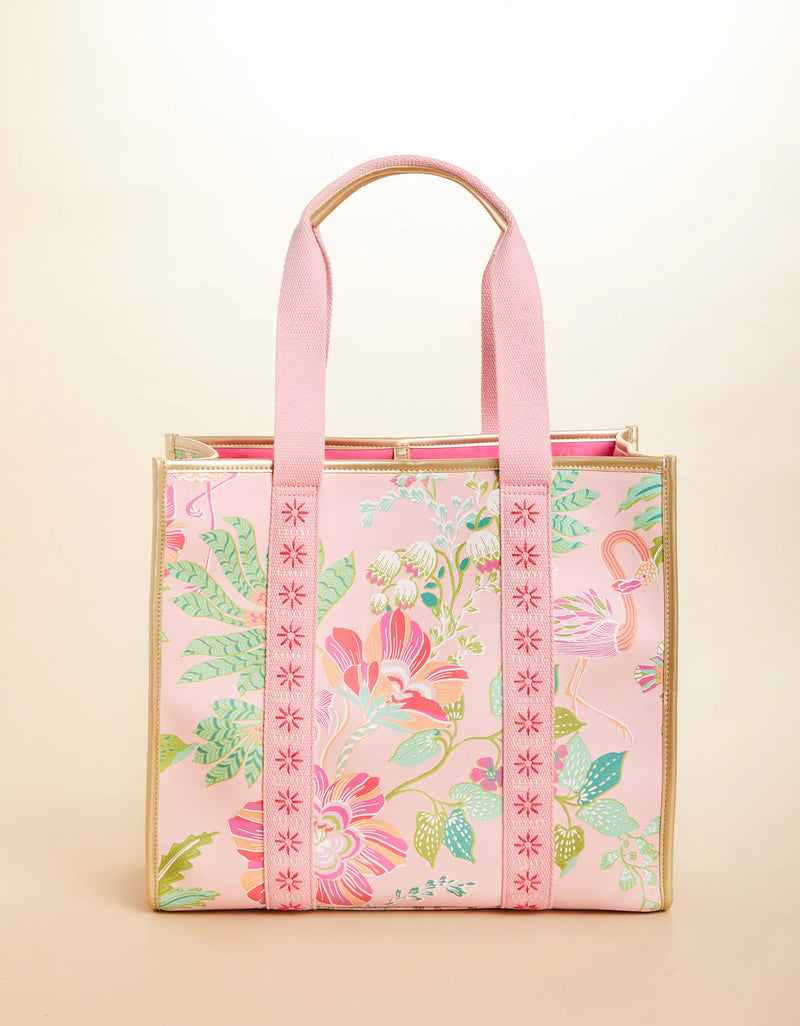 Boat Tote Flamingo Pineapple