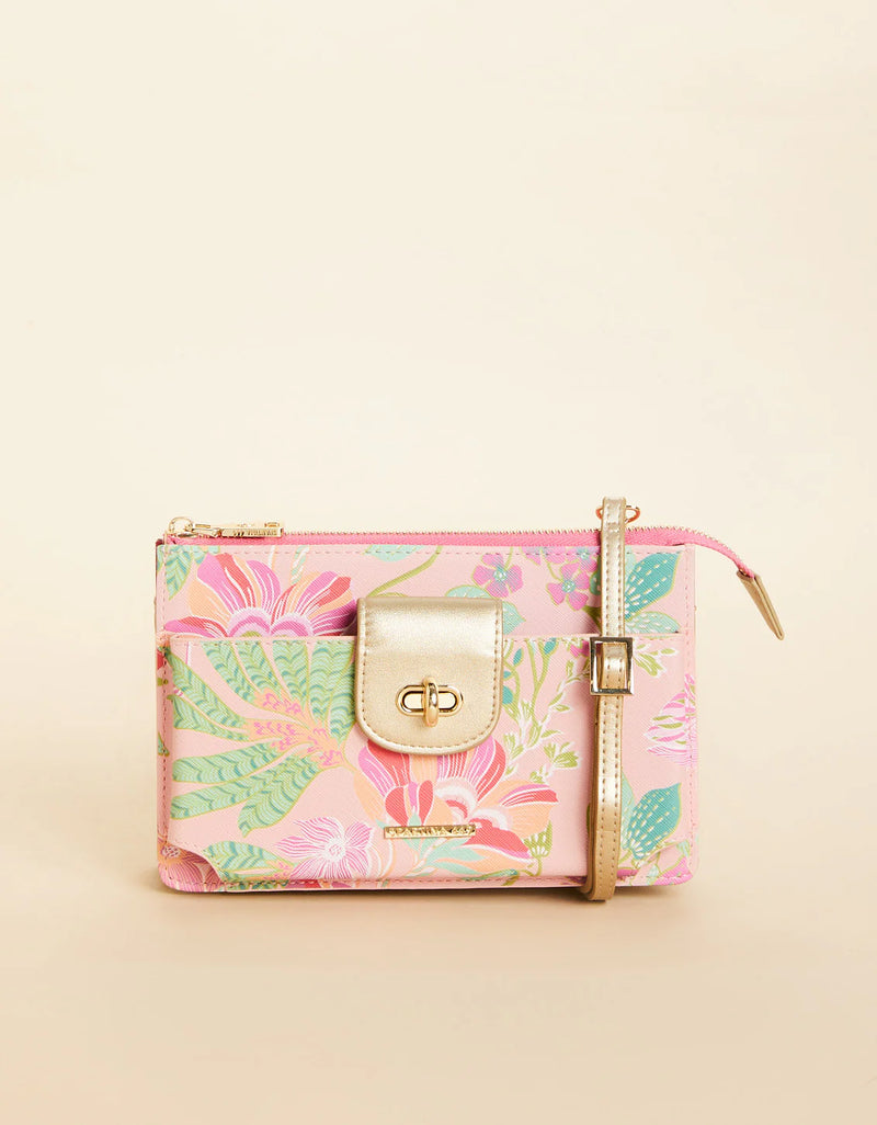 Lindsey Phone Crossbody Flamingo Pineapple