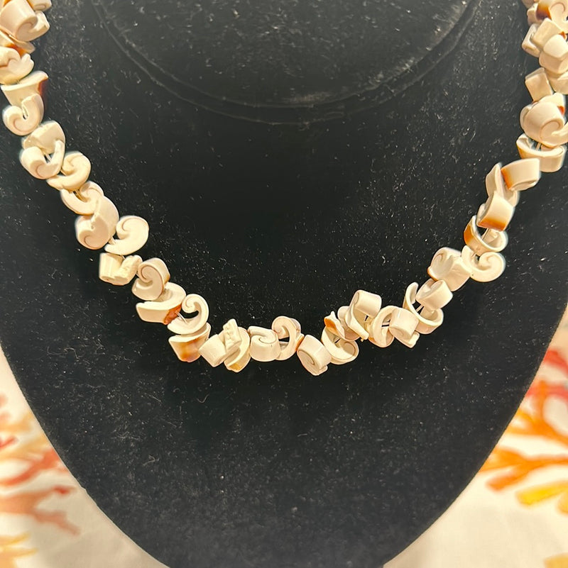 Vintage Carved Shell Necklace