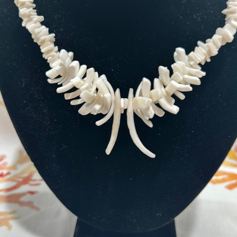 Vintage Carved Shell Necklace