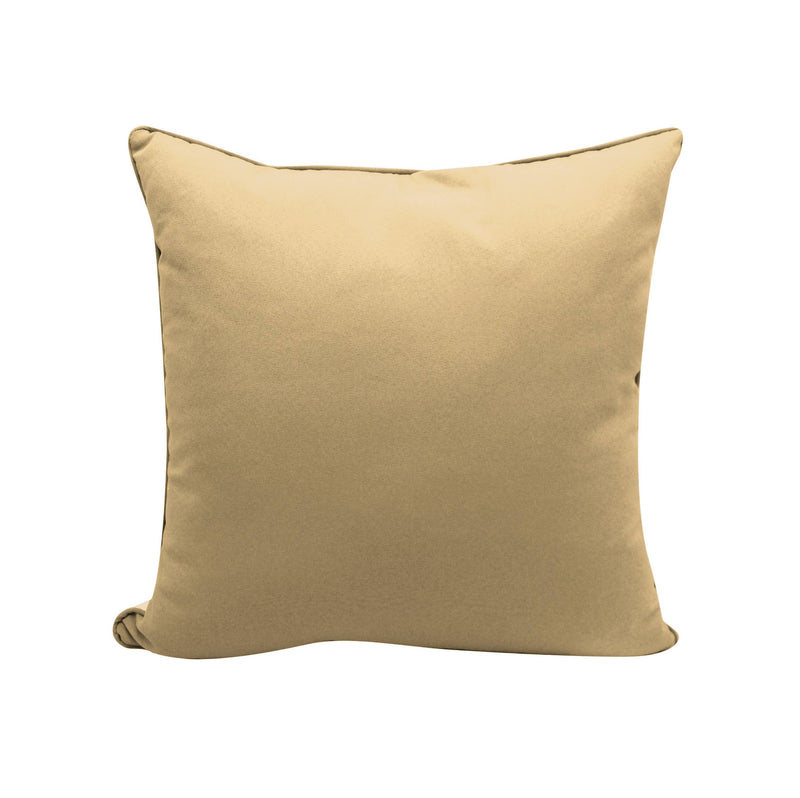 Back view of the Flamingo Fancy Pillow featuring a solid beige rear panel for a clean, polished look.