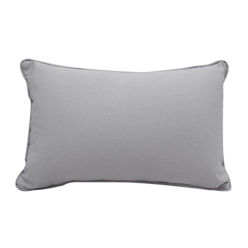 Back view of the Sea Glass Fish Pattern Pillow featuring a soft silver-grey rear panel with a clean, modern finish.