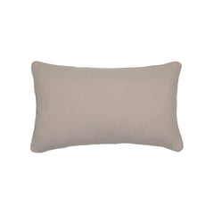 Back view of the Shell Neutrals Pillow featuring a soft beige rear panel and clean piping details.
