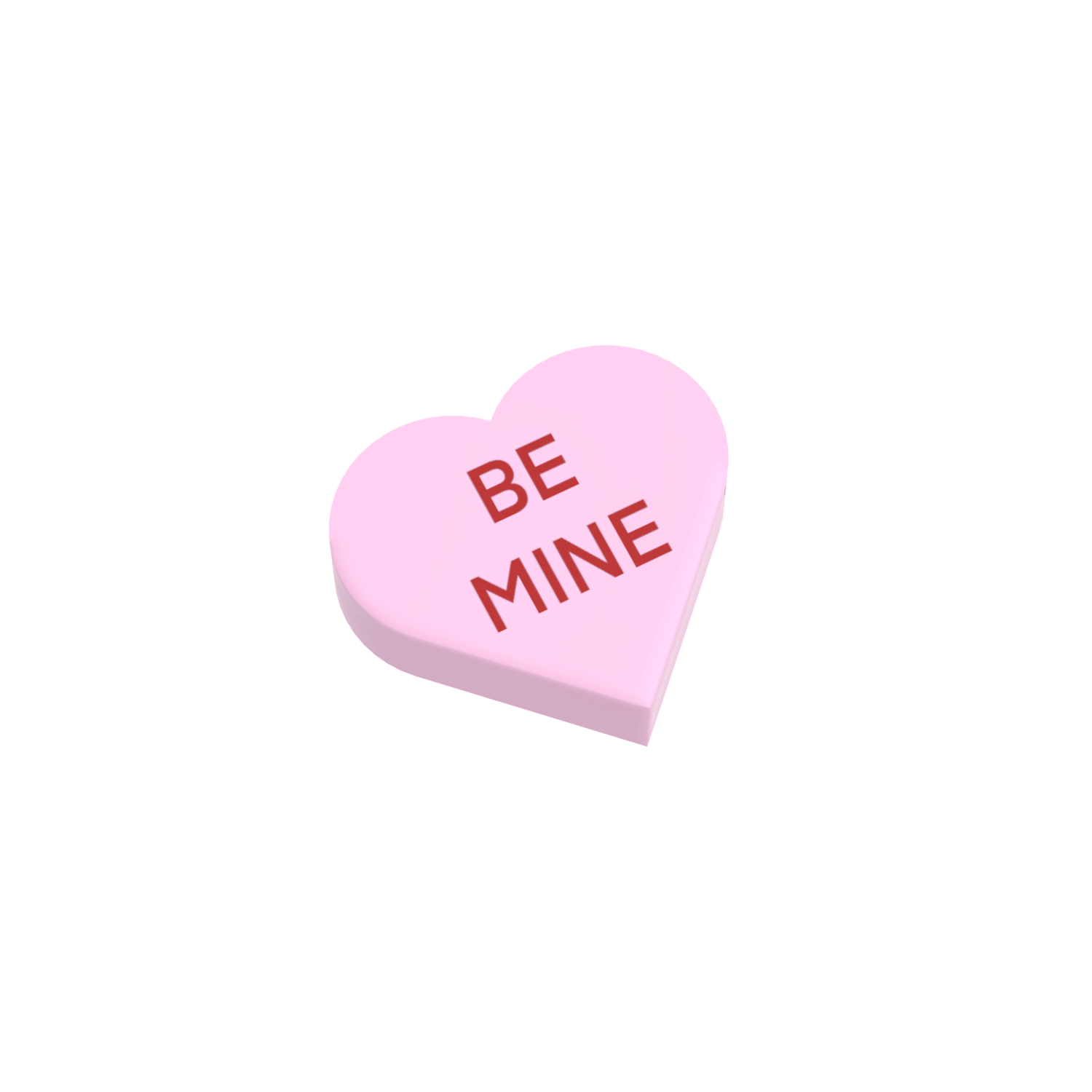 "Be Mine" Conversation Candy Heart - Custom Printed 1x1 tile - Made Using a LEGO® Part