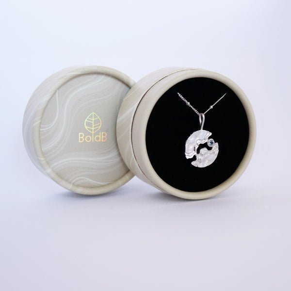 Handmade eco-friendly silver necklace with Topaz gemstone – BoldB jewelry