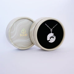 Handmade eco-friendly silver necklace with Topaz gemstone – BoldB jewelry