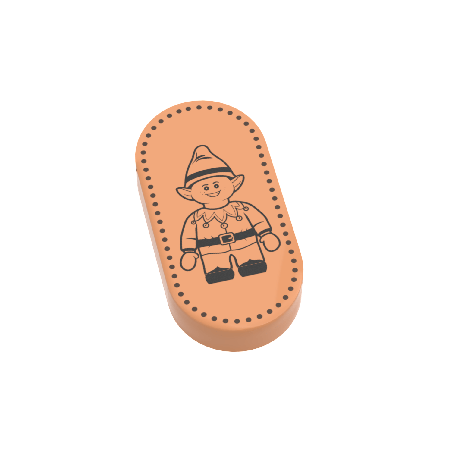 Pressed Penny - Elf - Custom Printed 1x2 Tile - Made Using LEGO® Parts