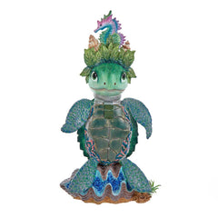 Christmas sea turtle nutcracker in coastal style – seasonal holiday decoration