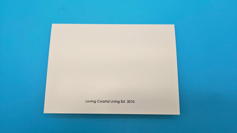 Coastal Christmas cards back