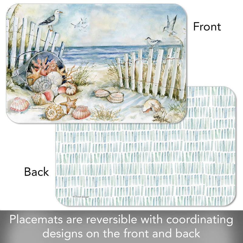 Coastal Sanctuary Reversible Rectangular Placemat – BPA-Free, Made in USA, Easy to Clean
Placemats are reversible with coordinating designs on the front and back