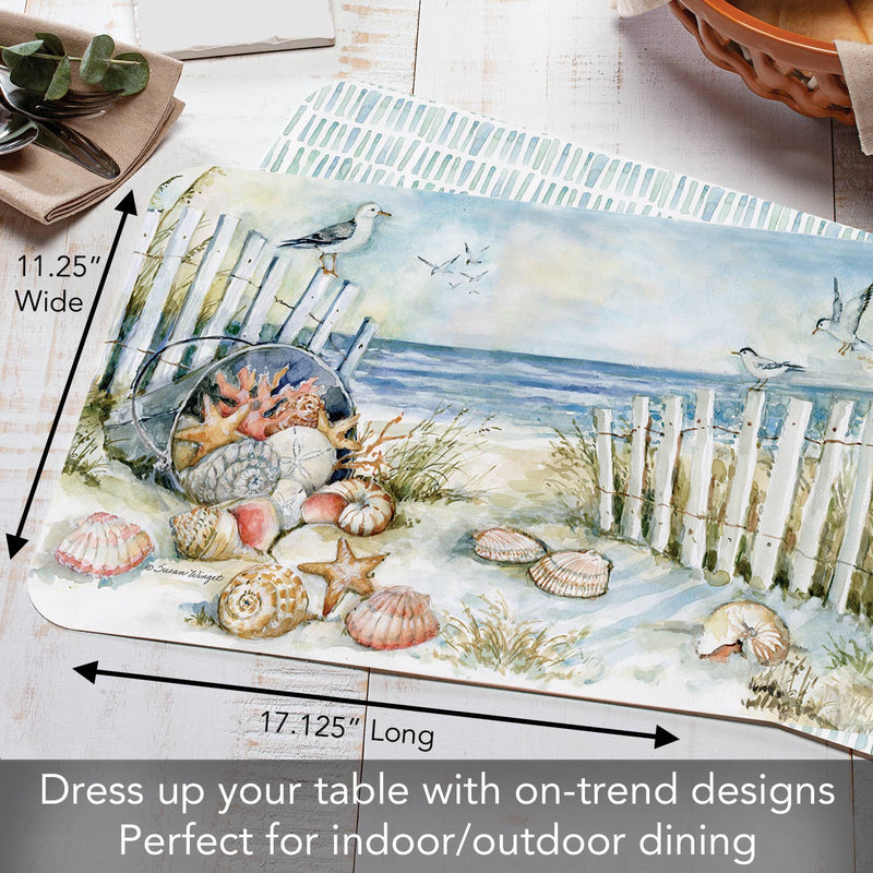Coastal Sanctuary Reversible Rectangular Placemat – BPA-Free, Made in USA, Easy to Clean
Dress up your table with on-trend designs
Perfect for indoor/outdoor dining