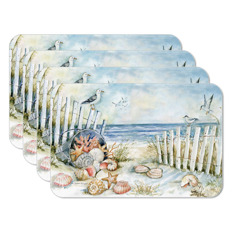 Coastal Sanctuary Reversible Rectangular Placemat – BPA-Free, Made in USA, Easy to Clean