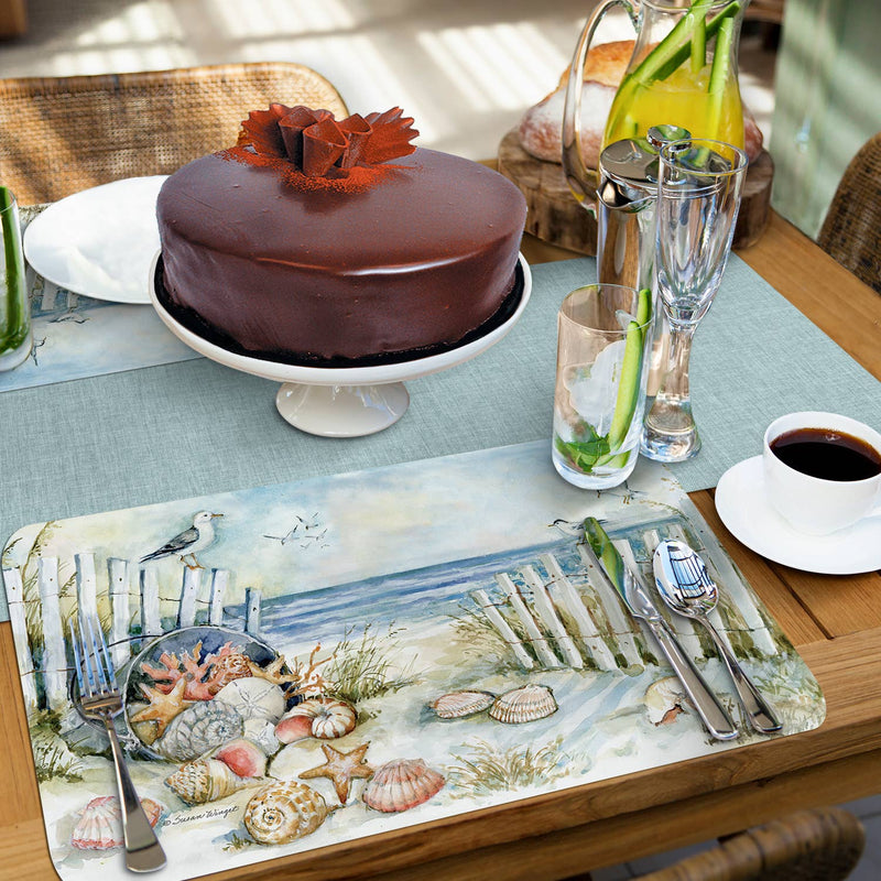 Coastal Sanctuary Reversible Rectangular Placemat – BPA-Free, Made in USA, Easy to Clean