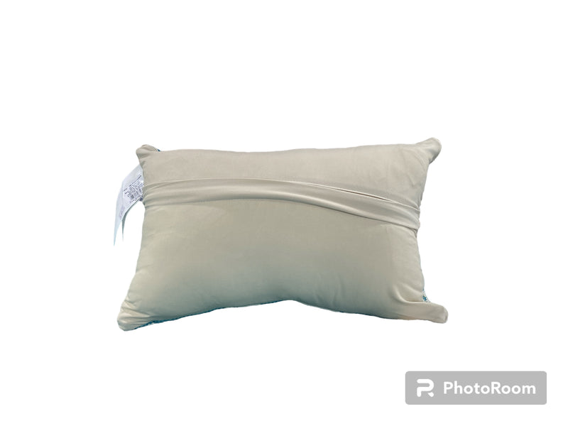 Marina Coral Edge Indoor/Outdoor Pillow Aqua 12" x 18"