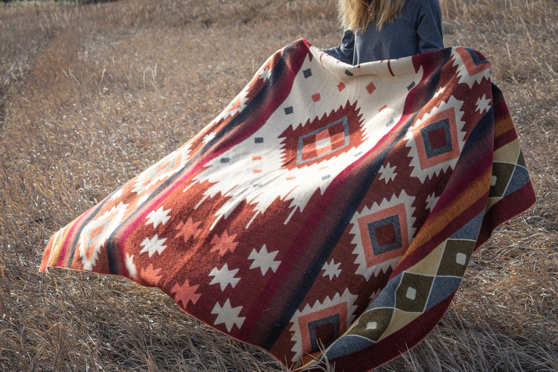 Andean Alpaca Wool Blanket - Western