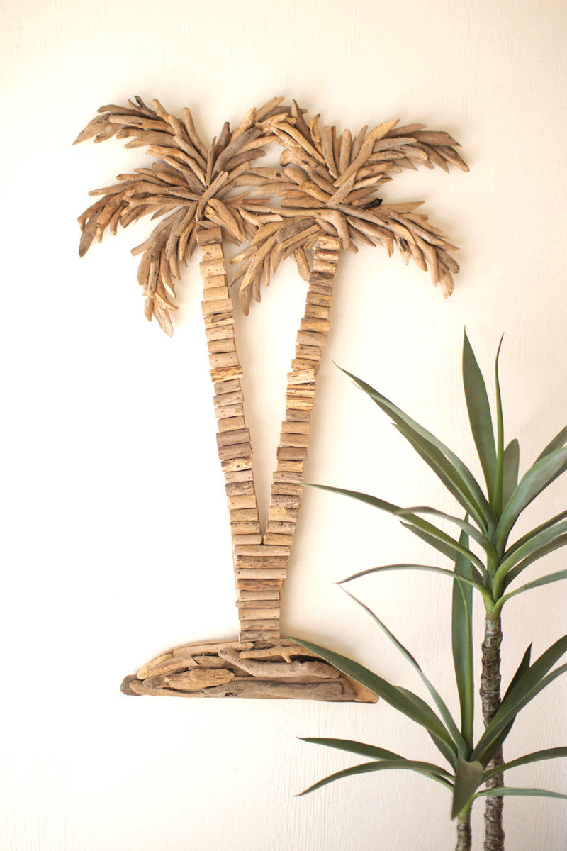 Driftwood Palm Trees Wall Art