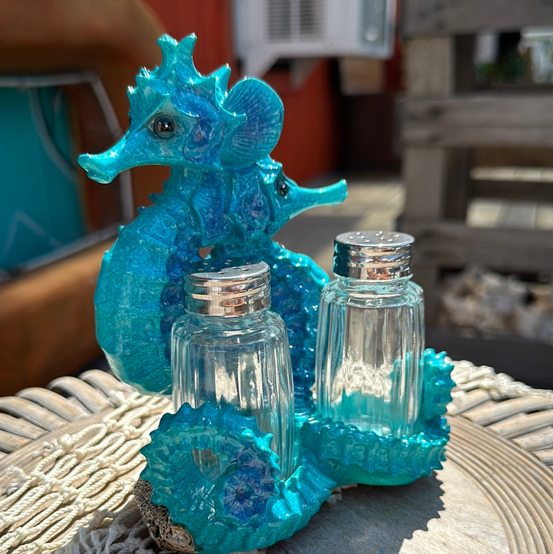 Blue Seahorse Salt & Pepper Shakers