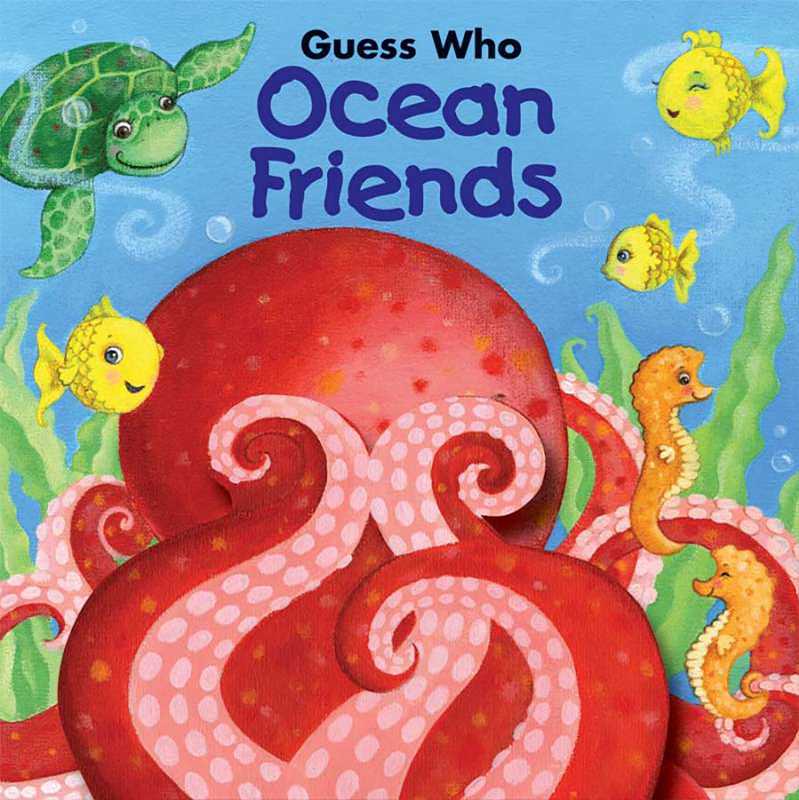 Book cover of 'Ocean Friends' with an octopus, turtle, and fish on a blue background