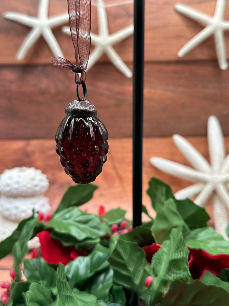 1" Small Mixed Design Wine Luster Baubles