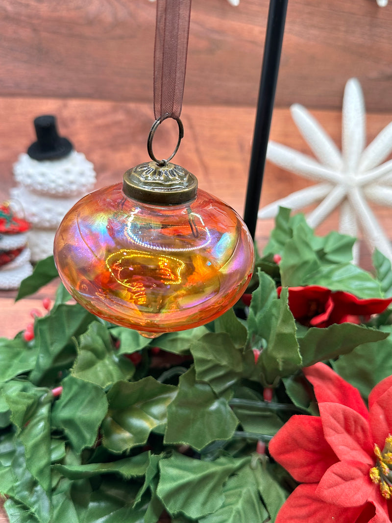 3" Honey Luster Lantern Glass Ornament