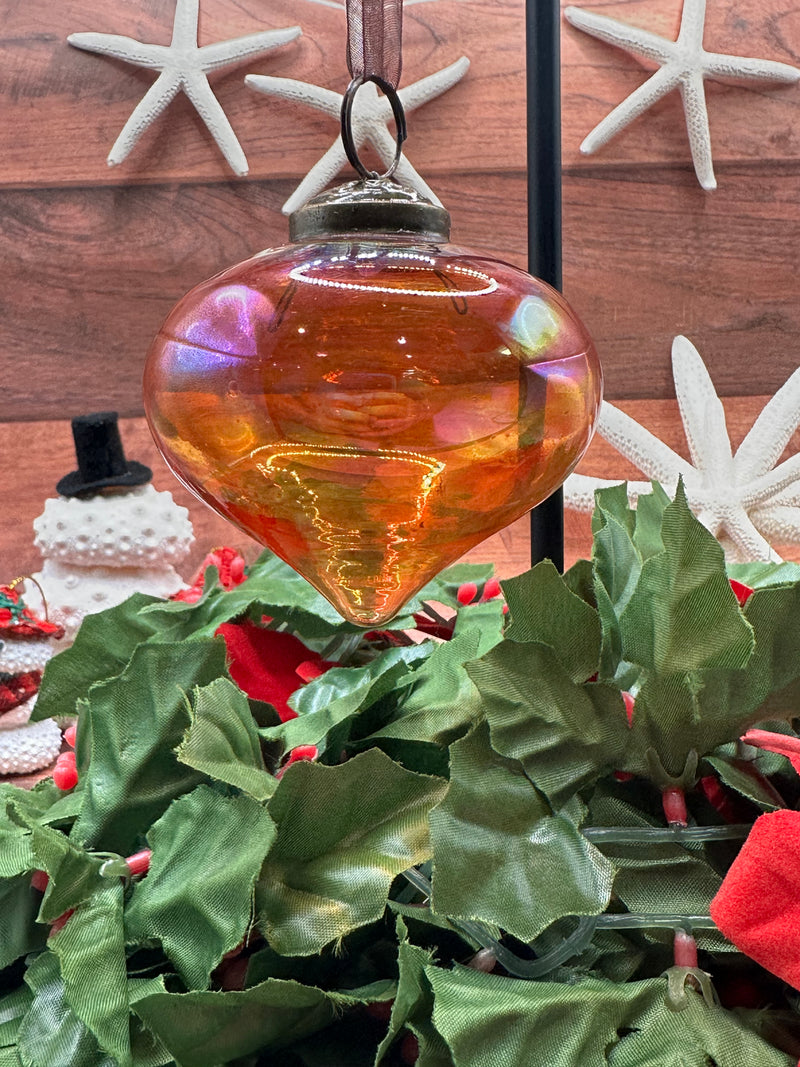 3" Honey Luster Lantern Glass Ornament