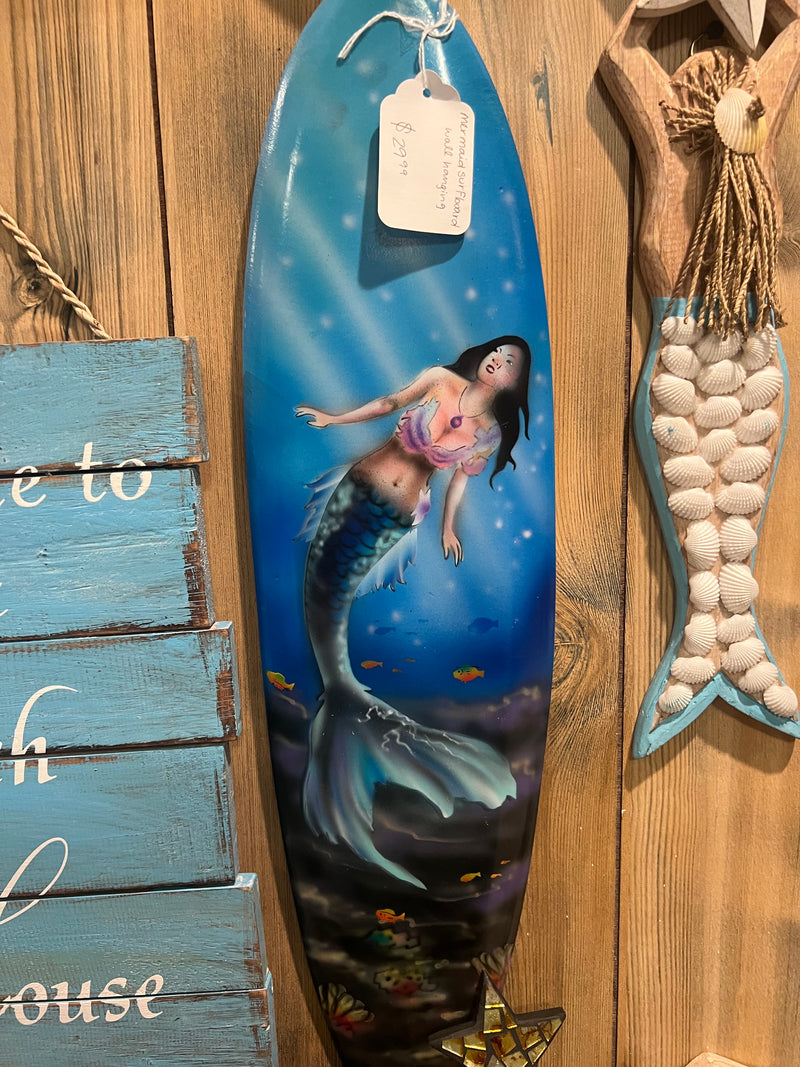 Mermaid Surfboard Wall Art