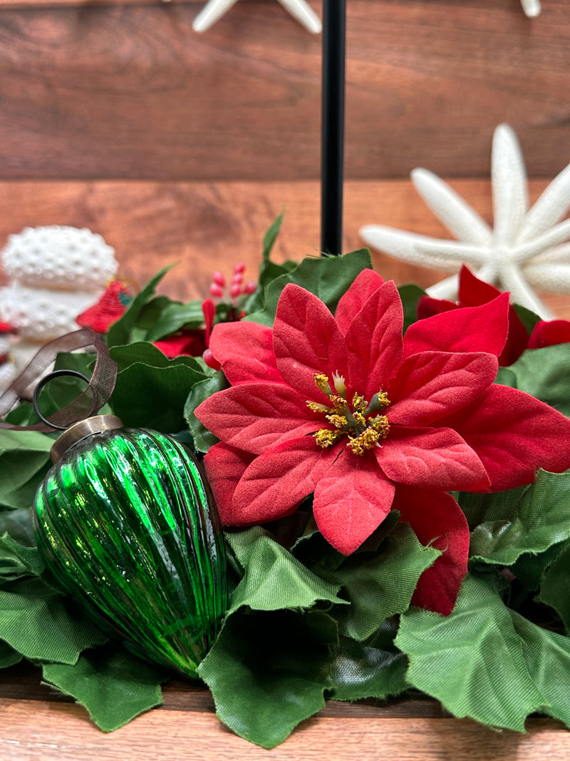 2" Medium Emerald Green Ribbed Glass Christmas Pinecone