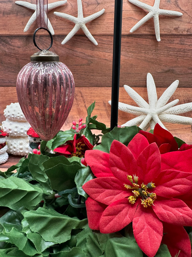 2" Mauve Glass Pinecone Ornament