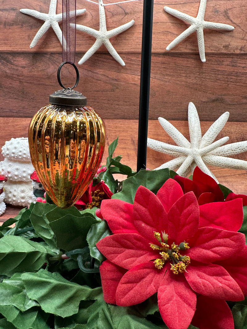 2" Honey Glass Pinecone Ornament