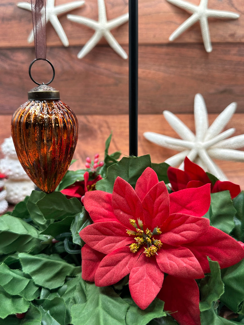 2" Russet Glass Pinecone Hanging Glass Christmas Ornament