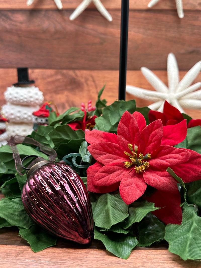 2" Mulberry Glass Pinecone Ornament