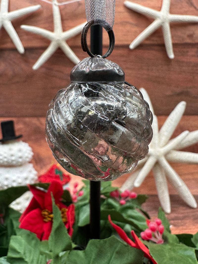 Small Mixed Design 1" Slate Crackle Glass Baubles