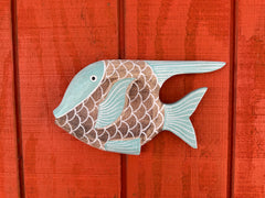Wall Hanging Wooden Fish - 2 Styles & 3 Sizes