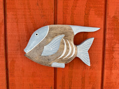 Wall Hanging Wooden Fish - 2 Styles & 3 Sizes