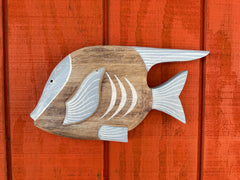 Wall Hanging Wooden Fish - 2 Styles & 3 Sizes