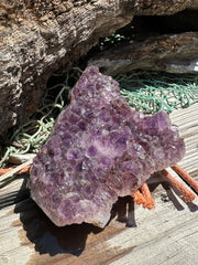 Natural Amethyst Cluster Crystal – Raw Purple Quartz Geode (4.7x3.5x1.8