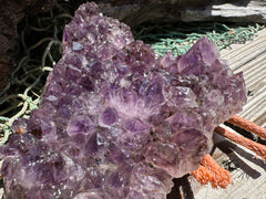 Natural Amethyst Cluster Crystal – Raw Purple Quartz Geode (4.7x3.5x1.8