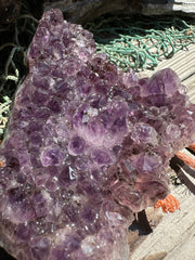 Natural Amethyst Cluster Crystal – Raw Purple Quartz Geode (4.7x3.5x1.8
