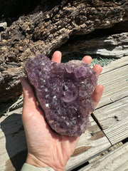 Natural Amethyst Cluster Crystal – Raw Purple Quartz Geode (4.7x3.5x1.8