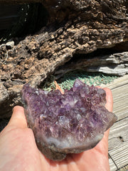 Natural Amethyst Cluster Crystal – Raw Purple Quartz Geode (4.7x3.5x1.8