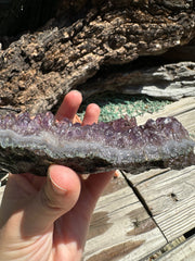 Natural Amethyst Cluster Crystal – Raw Purple Quartz Geode (4.7x3.5x1.8