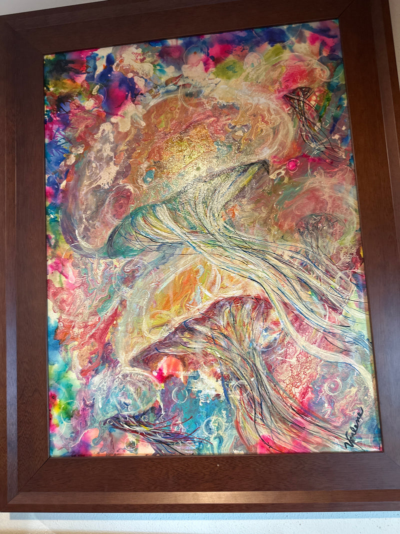 Verlene Beckwith – “I Spy Jellyfish” Acrylic Pour Painting