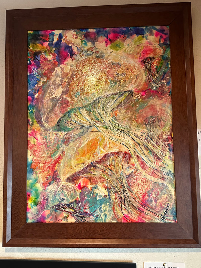 Verlene Beckwith – “I Spy Jellyfish” Acrylic Pour Painting