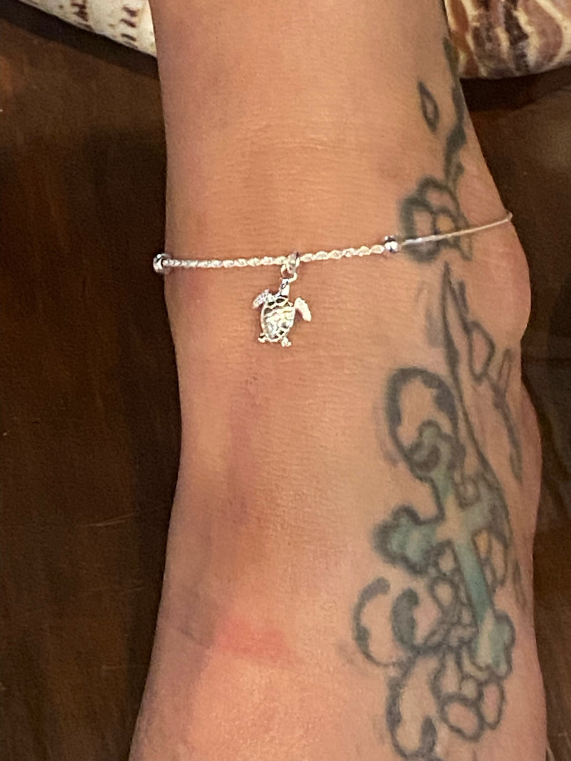Sterling Silver Anklet with Charm