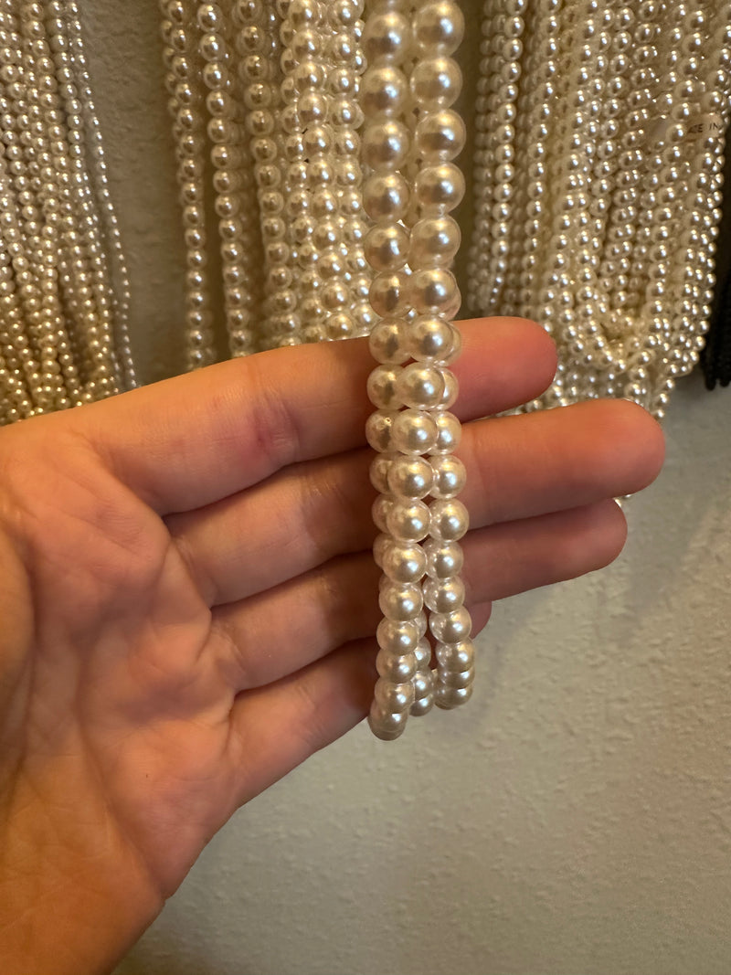 Vintage String of 3 to 6mm Pearls – 58 Inches for Crafting, Jewelry Making, or Garland