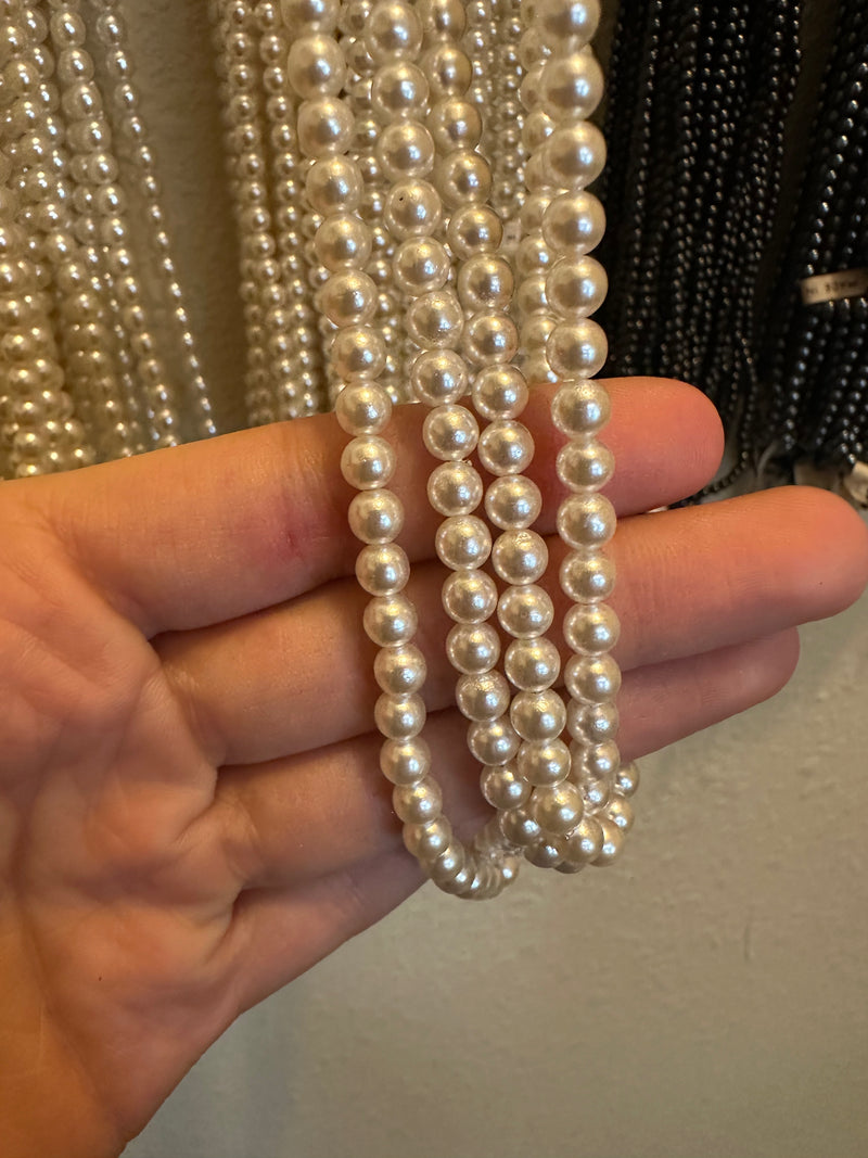 Vintage String of 3 to 6mm Pearls – 58 Inches for Crafting, Jewelry Making, or Garland
