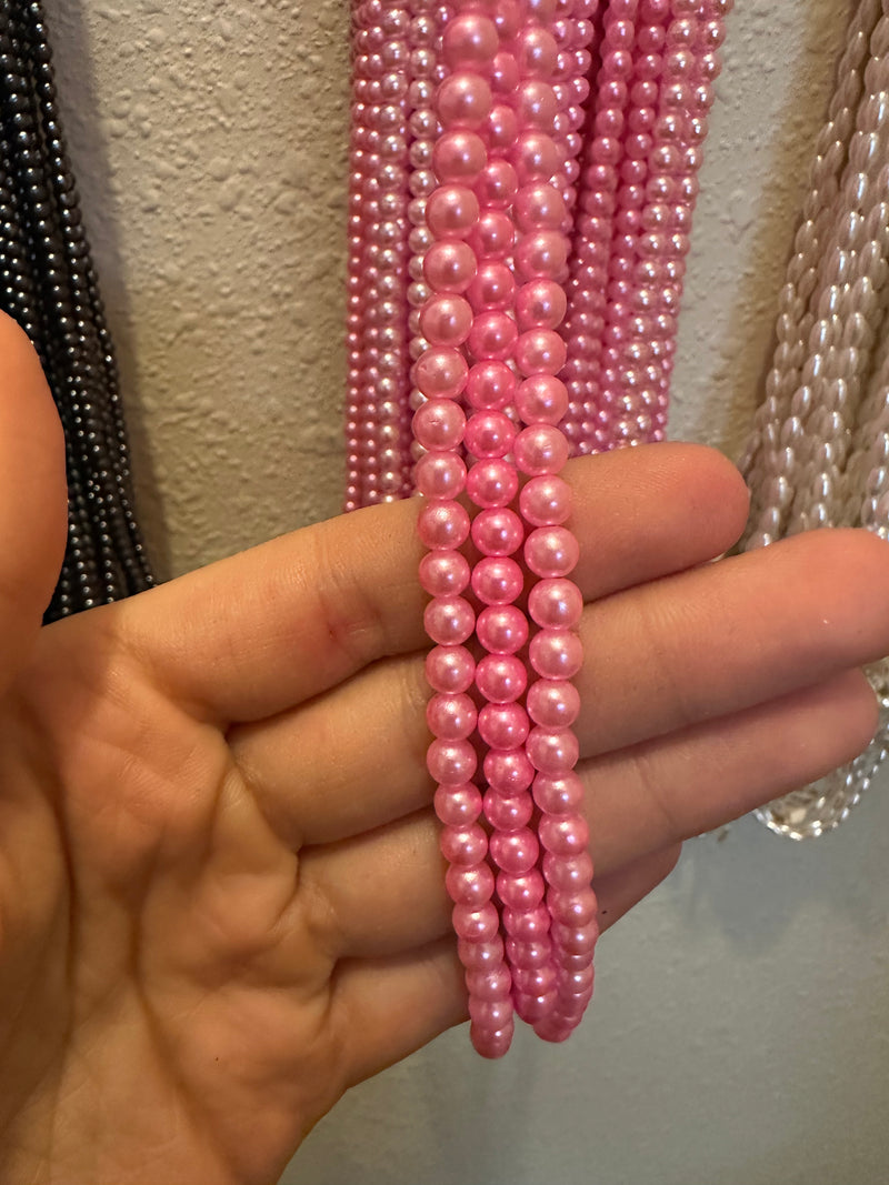 Vintage String of 3 to 6mm Pearls – 58 Inches for Crafting, Jewelry Making, or Garland